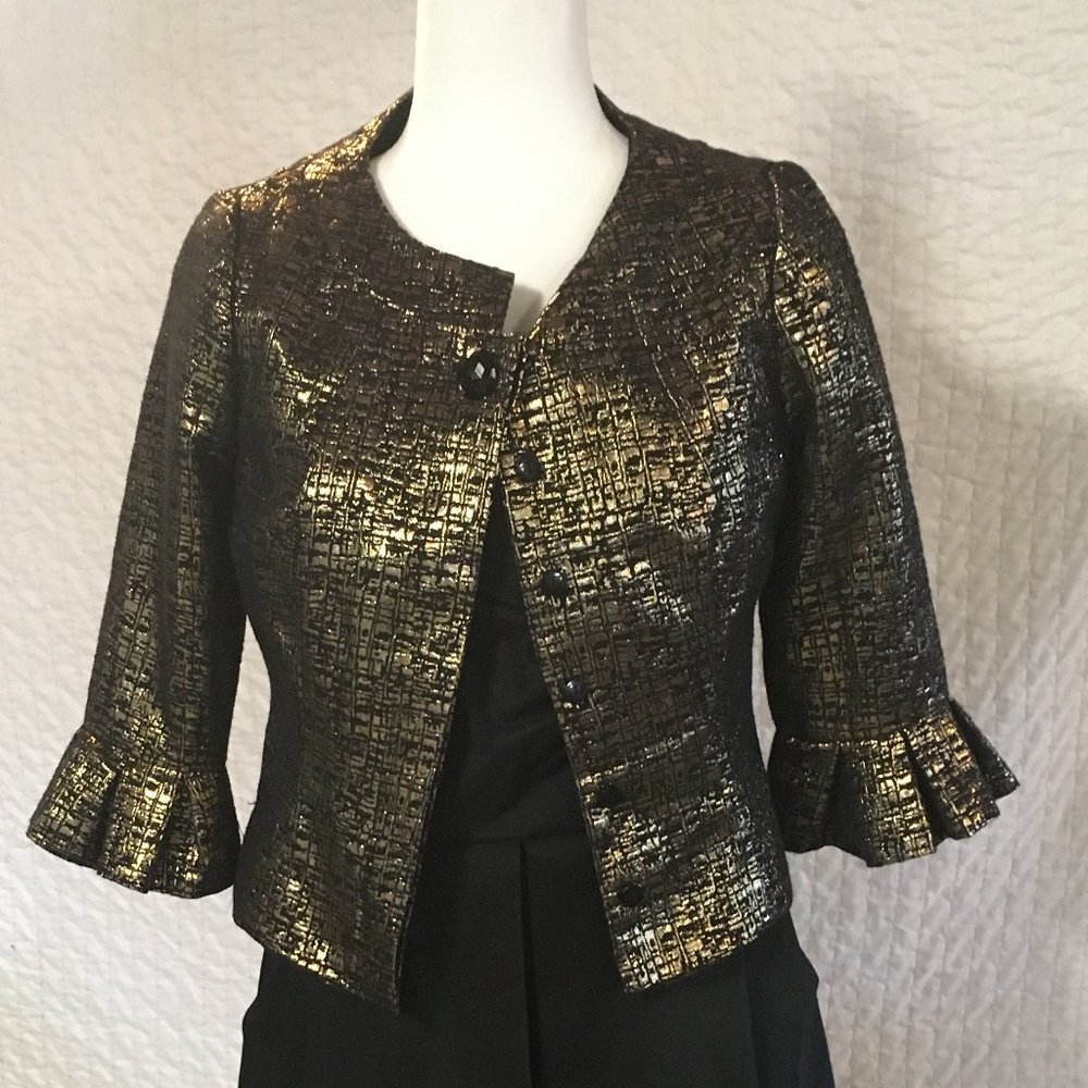 Victor Costa Gold and Black Evening Jacket